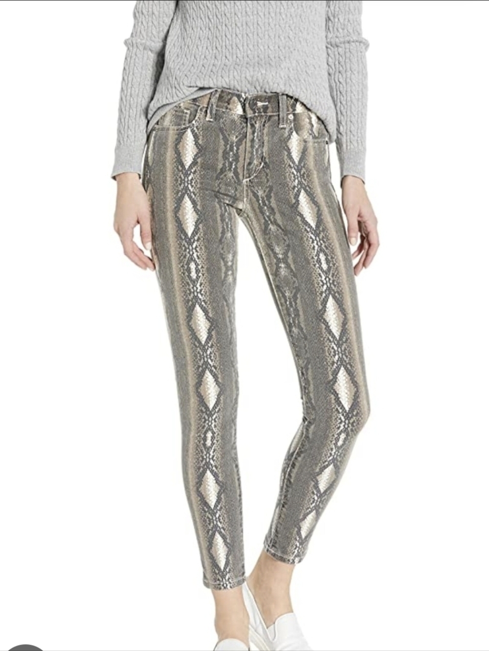 Joe's Jeans The Icon Mid Rise Snake-Print Skinny Jeans Size 30